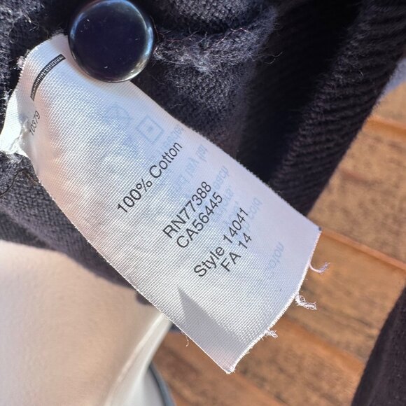 Vintage J.Crew Clare Cardigan Navy Blue Womens Size S 100% Cotton Button-Up Knit - Picture 6 of 10